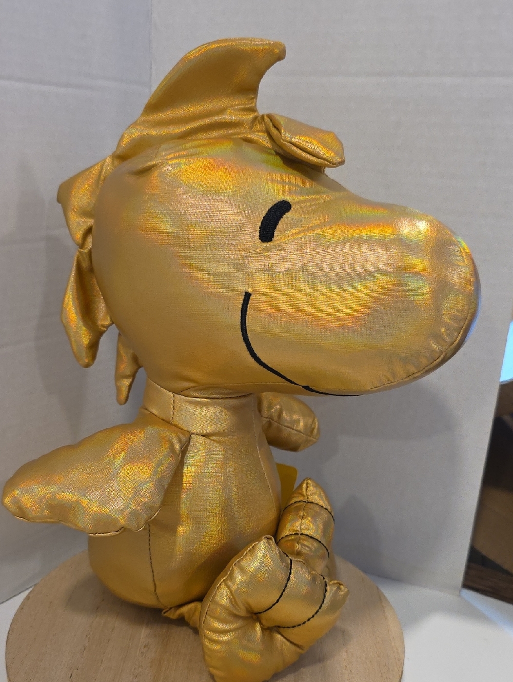 Peanuts Metallic Gold Plush Character WoodStock NWT